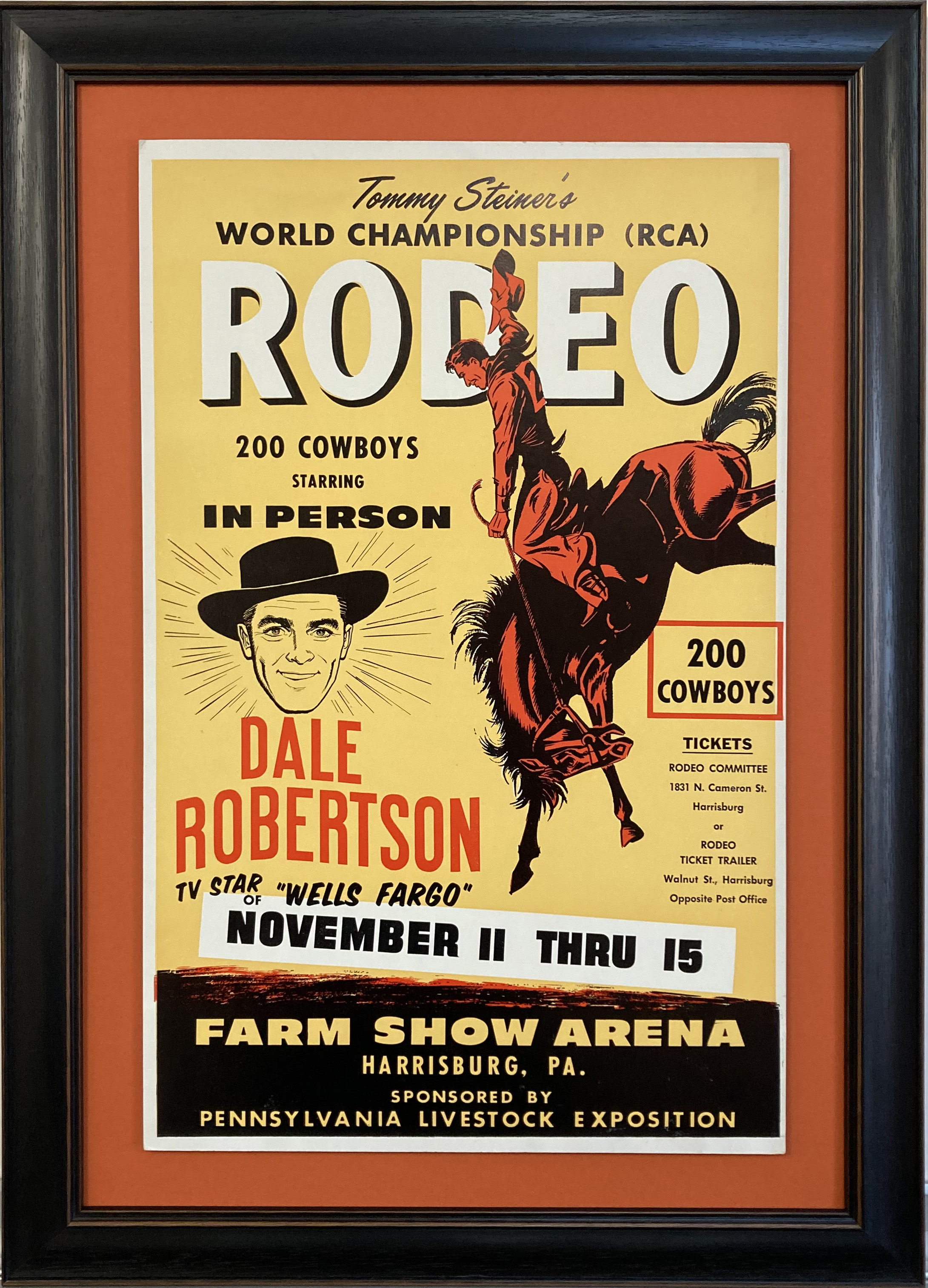 framed Rodeo poster